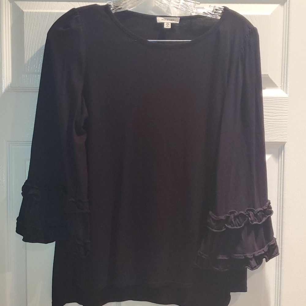 MAX STUDIO Black Long Sleeve shirt